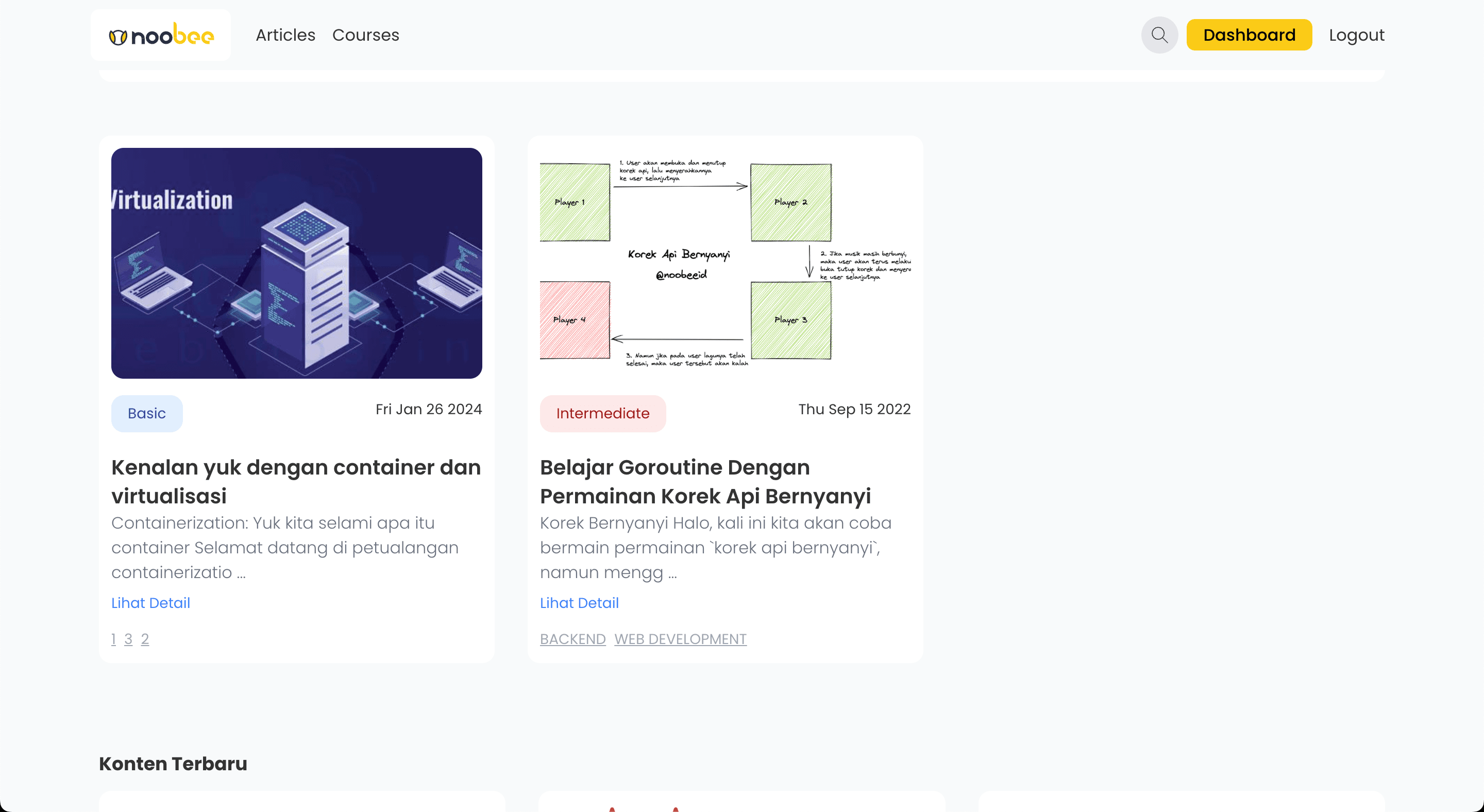 Hanya ada list articles